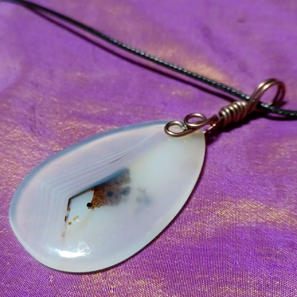 Dendrite agate copper horse buffalo opal white brown handmade dendritic animal - Picture 6 of 7